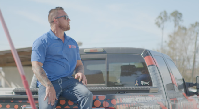 Hammer Down Roofing contractor & company truck - residential & commercial roofing services